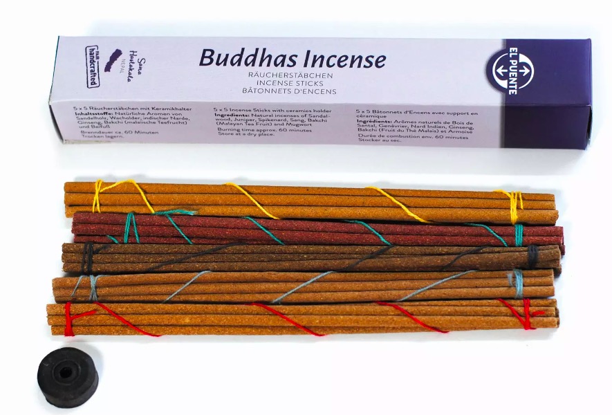 Rökelsestickor Buddhas Incense, Tibetansk, naturliga & giftfria. Med förpackning.