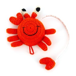 Virkat måttband, orange Krabba
