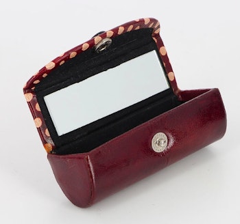 Läppstift, Etui, fodral med spegel, Polka Dots