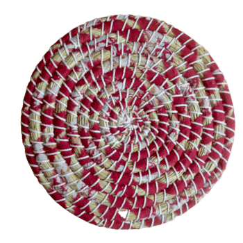 Underlägg, runt, kaisagräs/sarityg, 25cm