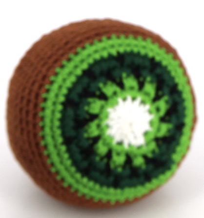 Anitstress, jongleringsboll, likar frukten kiwi, handvirkad  Fair Trade Guatemala.