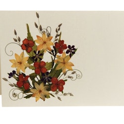 Dubbelt kort m kuvert, litet, Blomsteräng