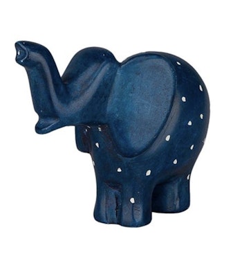 Elefant, täljsten, liten, blå
