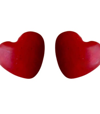 2 små röda hjärtan, täljsten, Fair Trade