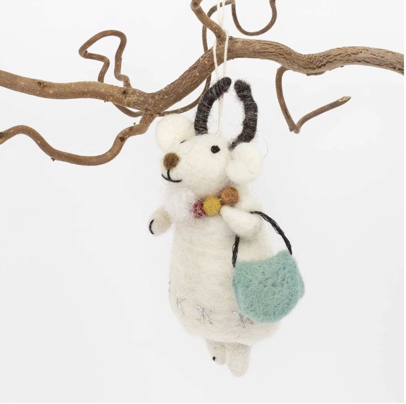 Julhänge Goat with Bag, handtovad, World of Craft, Afroart.