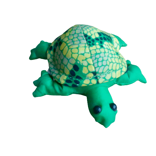 Sanddjur, liten sköldpadda, grön-gul