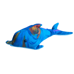 Sanddjur Delfin, blå-lila-gul