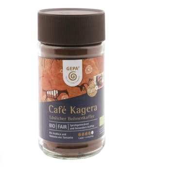 Kaffe Kagera, ekologiskt spraytorkat snabbkaffe, 100g, Tanzania