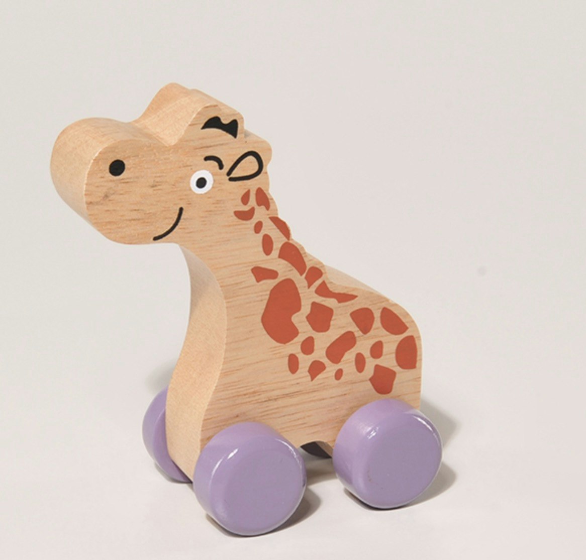 Träleksak, Glad giraff på hjul
