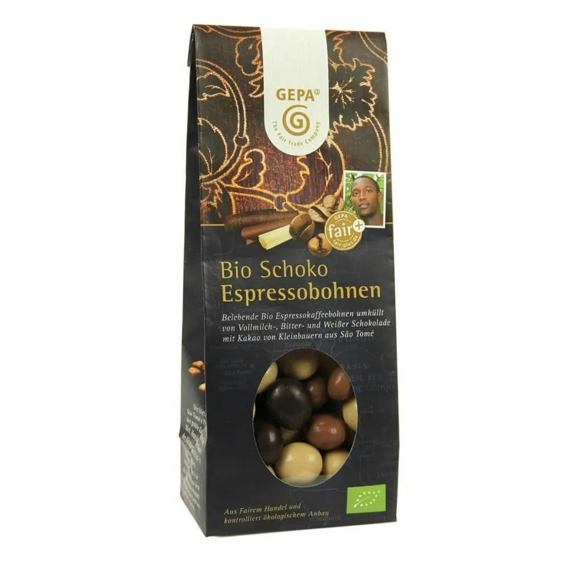Julgodis Espressobönor, doppade i tre sorter choklad, ekologiska