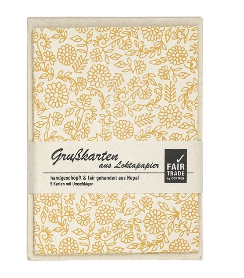 Brevkort m kuvert, Blomsteräng, loktapapper