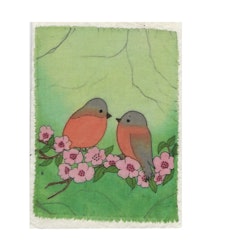 Brevkort med kuvert, Kärlekskvitter, batik