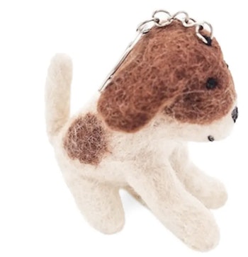 Smycke till väska, Hund Beagle, tovad