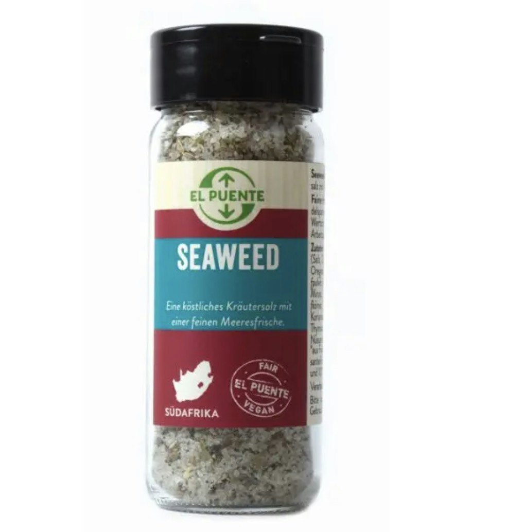 Havssalt Seaweed är en härligt smakrik bordskrydda med nori-alger och citronsalt. Fair Trade från Sydafrika.
