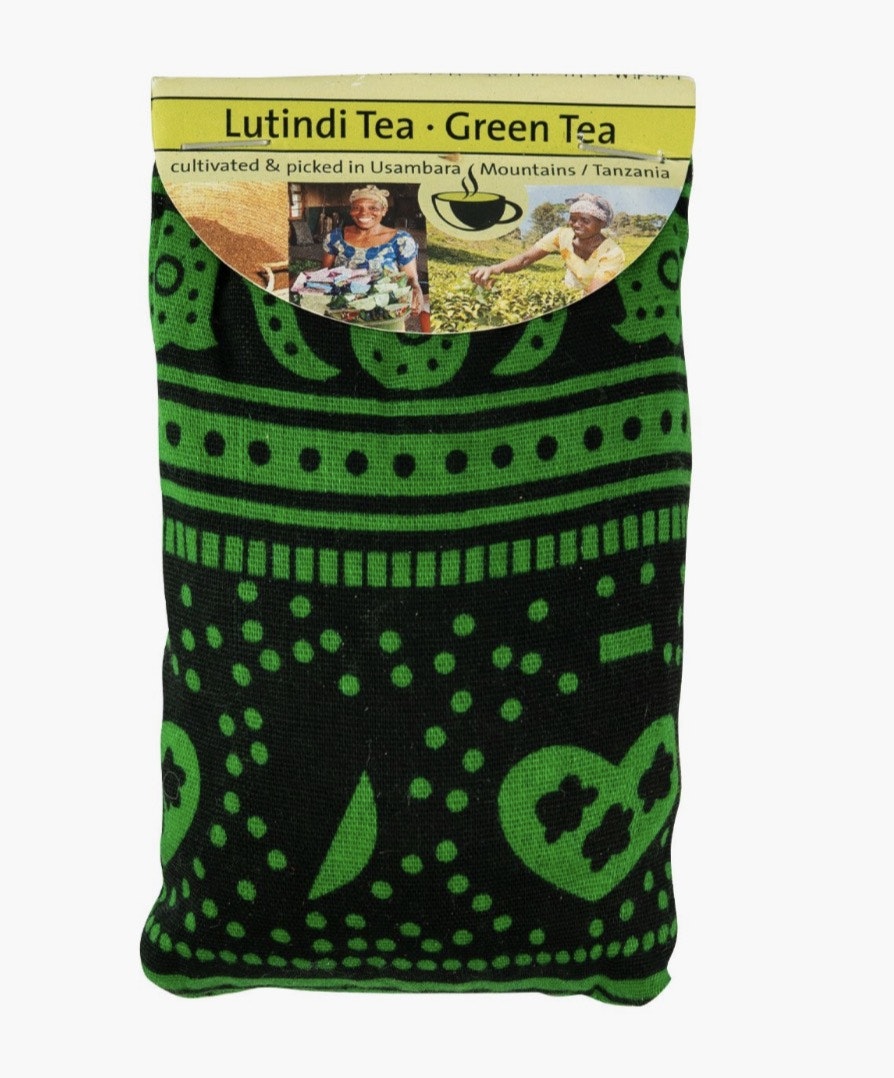 Grönt te, löste i Kanga-tygpåse