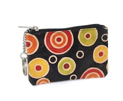 Läderfodral, litet, nyckelring-etui