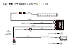 Lazer reläkabelsats för 1st Lazerlamp - Low Power