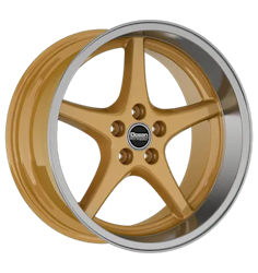 Ocean Wheels, MK18 gold polish lip + Däck 215/35R18 (Volvo 200- 700 - 900 serien)