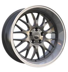 Ocean Wheels Super DTM antracit polish lip + Däck 215/35R18 (Volvo 200- 700 - 900 serien)