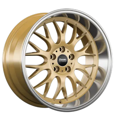 Ocean Wheels, Super DTM Gold polish lip + Däck 215/35R18 (Volvo 200 - 700 - 900 serien)