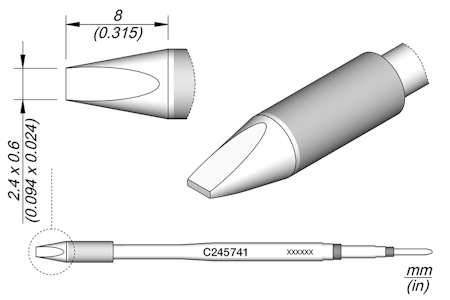 Chisel Cartridge 2.4 x 0.6 HT