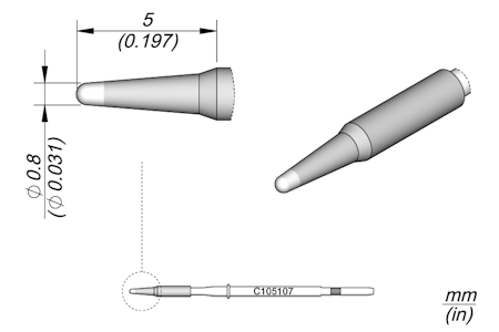 Conical Cartridge Ø 0.8
