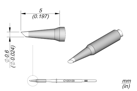 Bevel Cartridge Ø 0.6