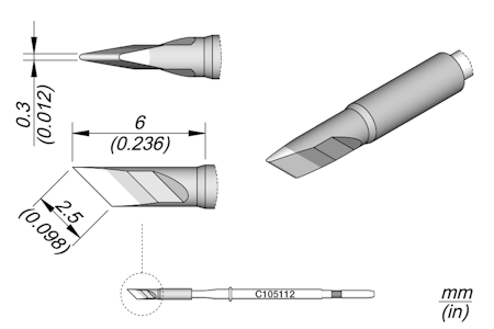 Knife Cartridge 2.5 x 0.3