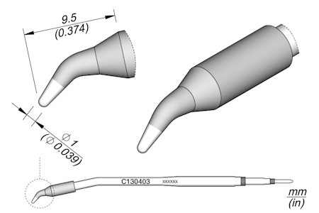 Conical Bent Cartridge Ø 1