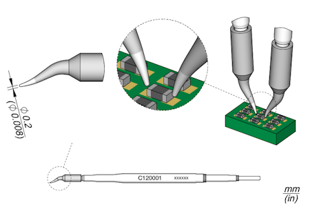 Conical Bent Cartridge Ø 0.2