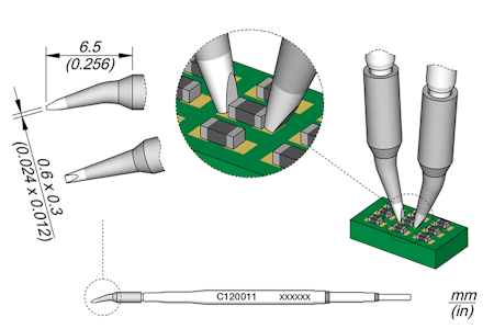Chisel Bent Cartridge Ø 0.6
