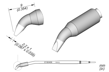 Chisel Bent Cartridge 2.2 x 1