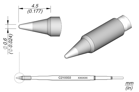 Conical Cartridge Ø 0.6