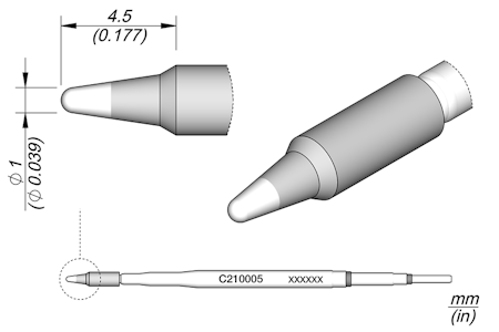 Conical Cartridge Ø 1