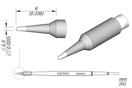 Conical Cartridge Ø 0.5