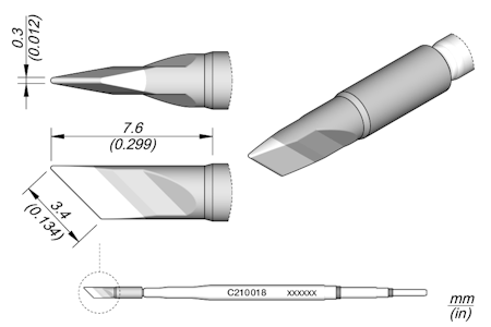Knife Cartridge 3.4 x 0.3