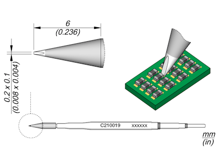Chisel Cartridge 0.2 x 0.1