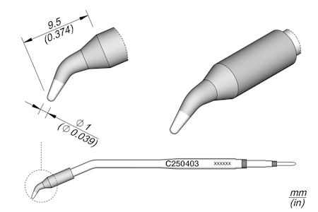 Conical Bent Cartridge Ø 1