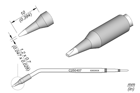 Chisel Cartridge 1.2 x 0.7