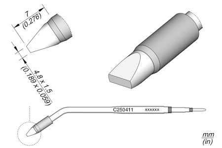 Chisel Cartridge 4.8 x 1.5