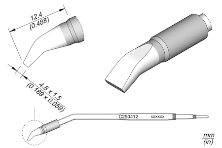 Chisel Bent Cartridge 4.8 x 1.5