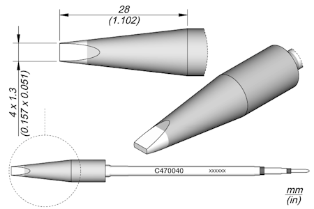 Chisel Cartridge 4 x 1.3