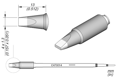 Chisel Cartridge 4 x 1.3