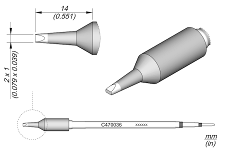 Chisel Cartridge 2 x 1