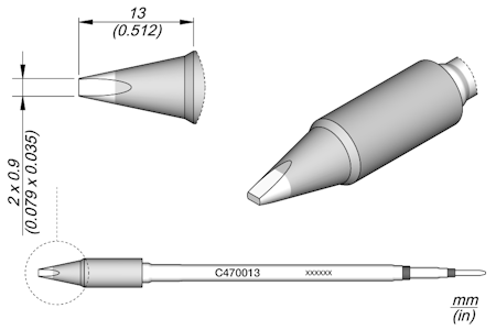 Chisel Cartridge 2 x 0.9