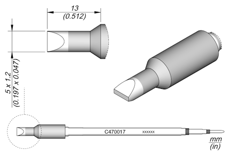 Chisel Cartridge 5 x 1.2