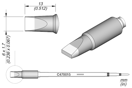 Chisel Cartridge 6 x 1.7