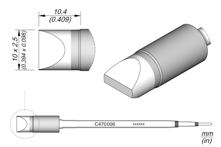 Chisel Cartridge 10 x 2.5