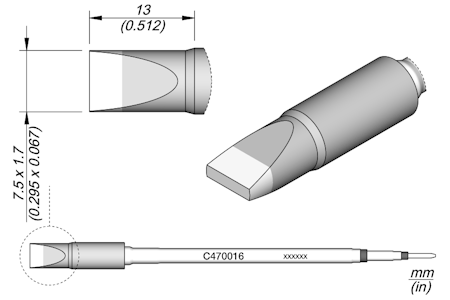 Chisel Cartridge 7.5 x 1.7