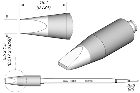 Chisel Cartridge 5.5 x 1.5